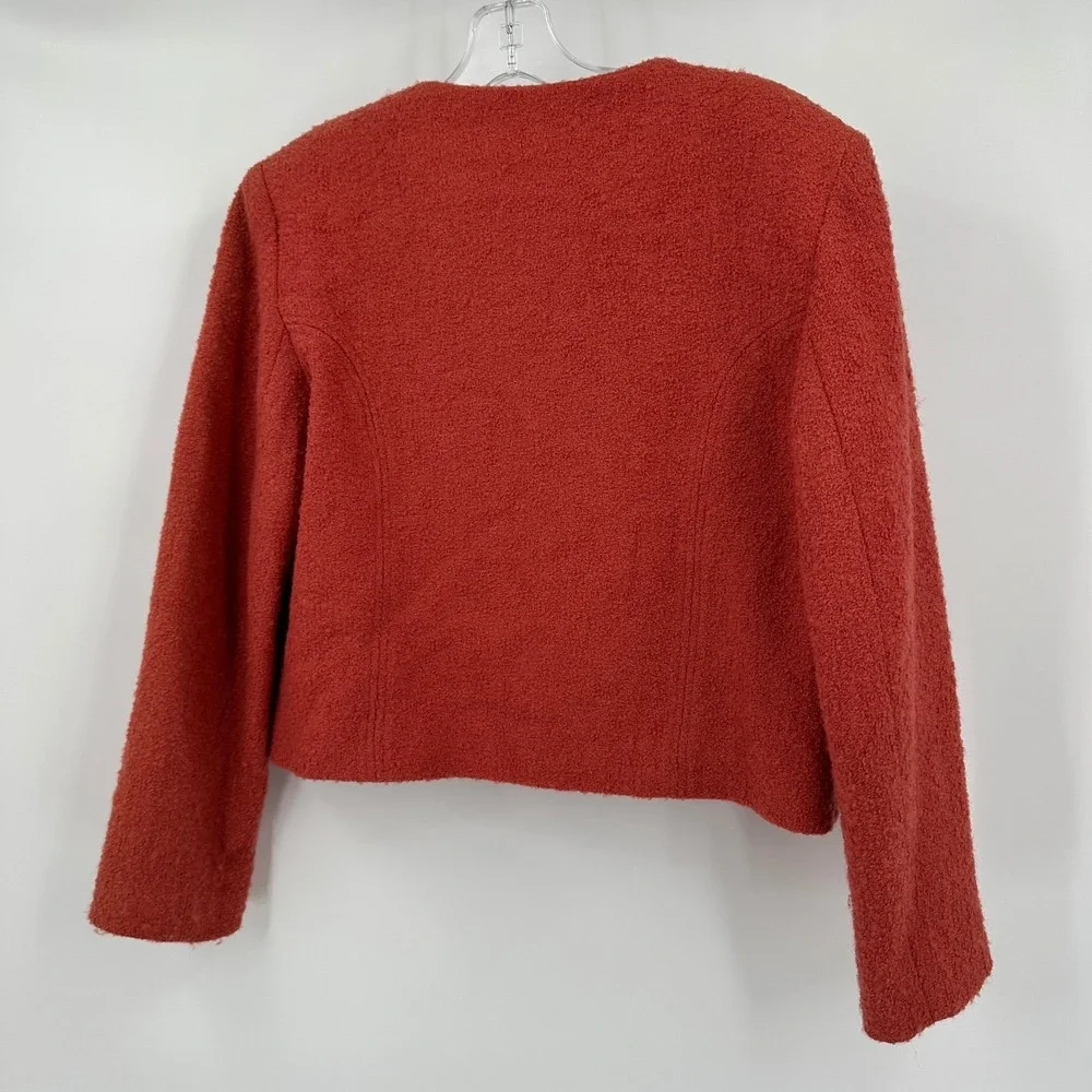 Womens Vintage Old Money Boucle Jacket Size M Quiet Luxury Academia Preppy